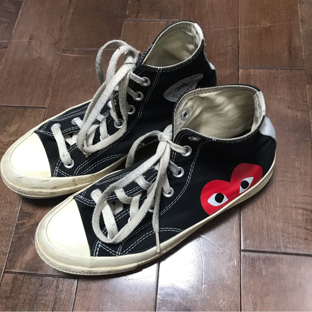 Comme des Garcons PLAY Black and White Sneakers
